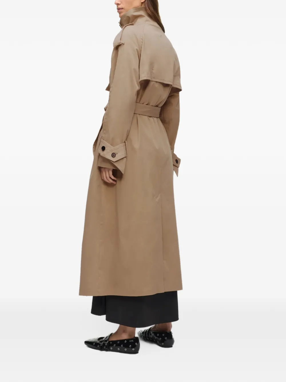 Karl Lagerfeld belted trench coat Beige