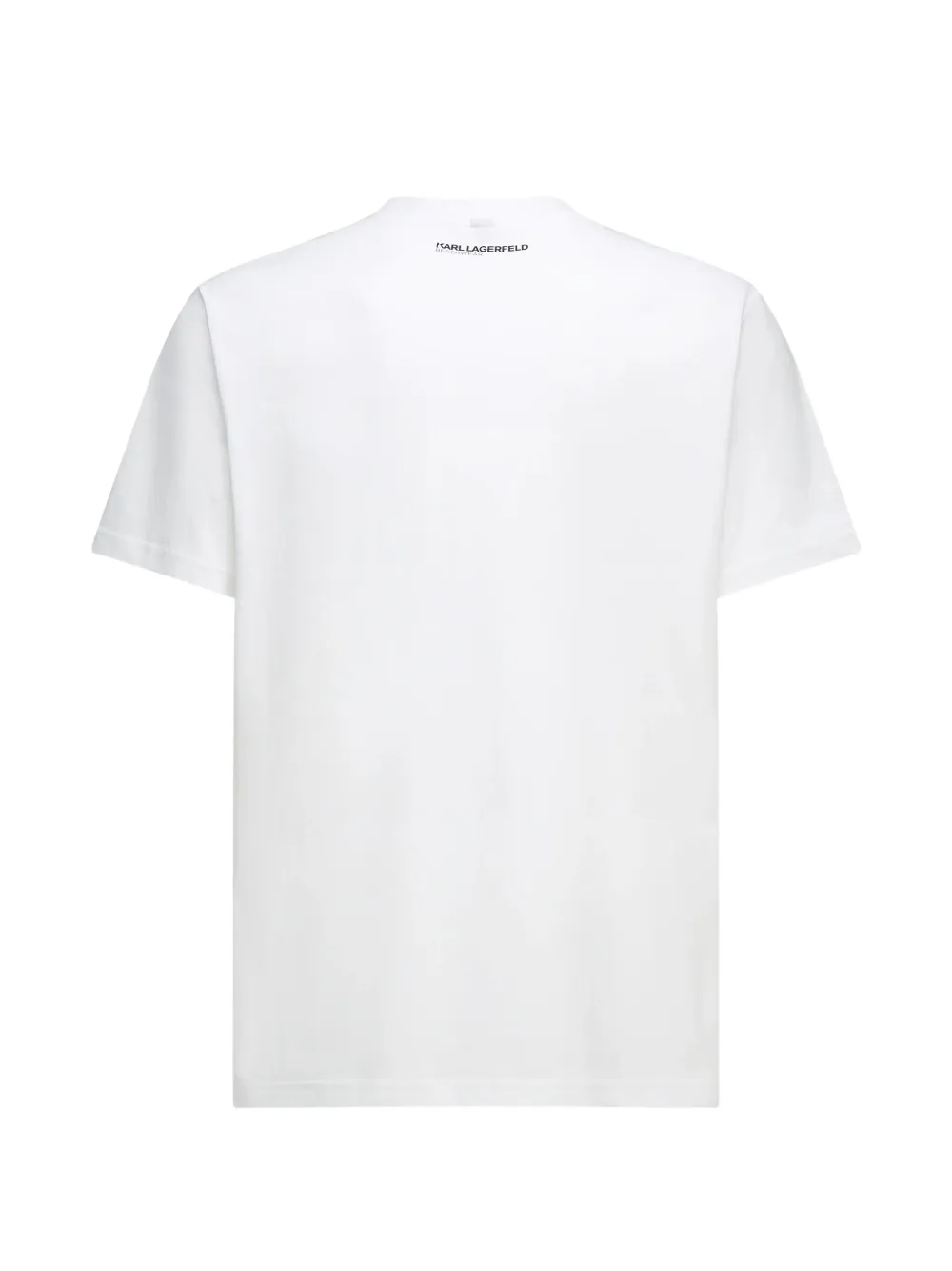 Karl Lagerfeld Vertical logo beach T-shirt Wit