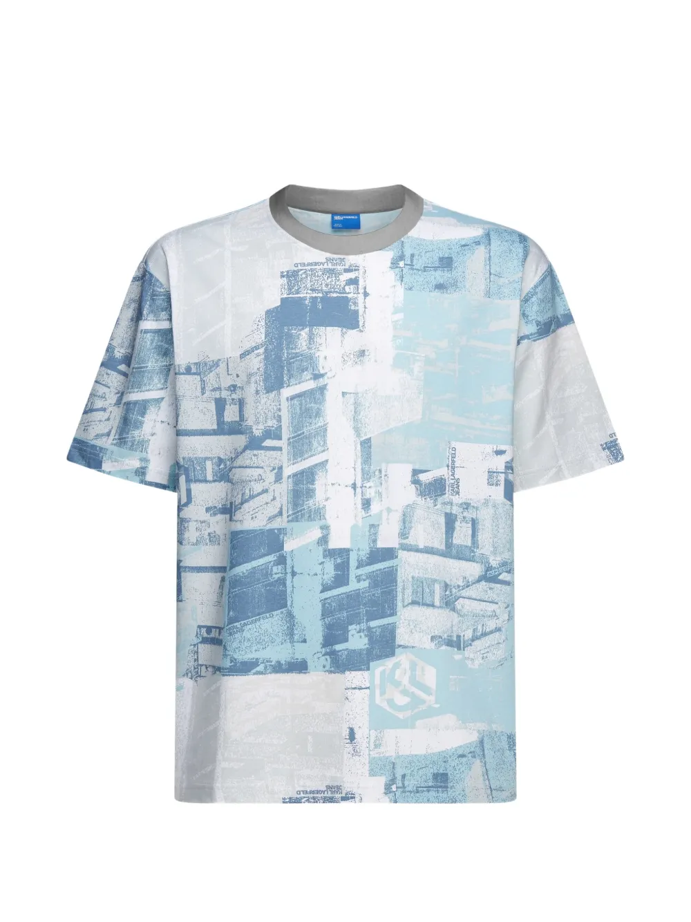 Karl Lagerfeld Jeans cityscape-print relaxed-fit T-shirt - Blu