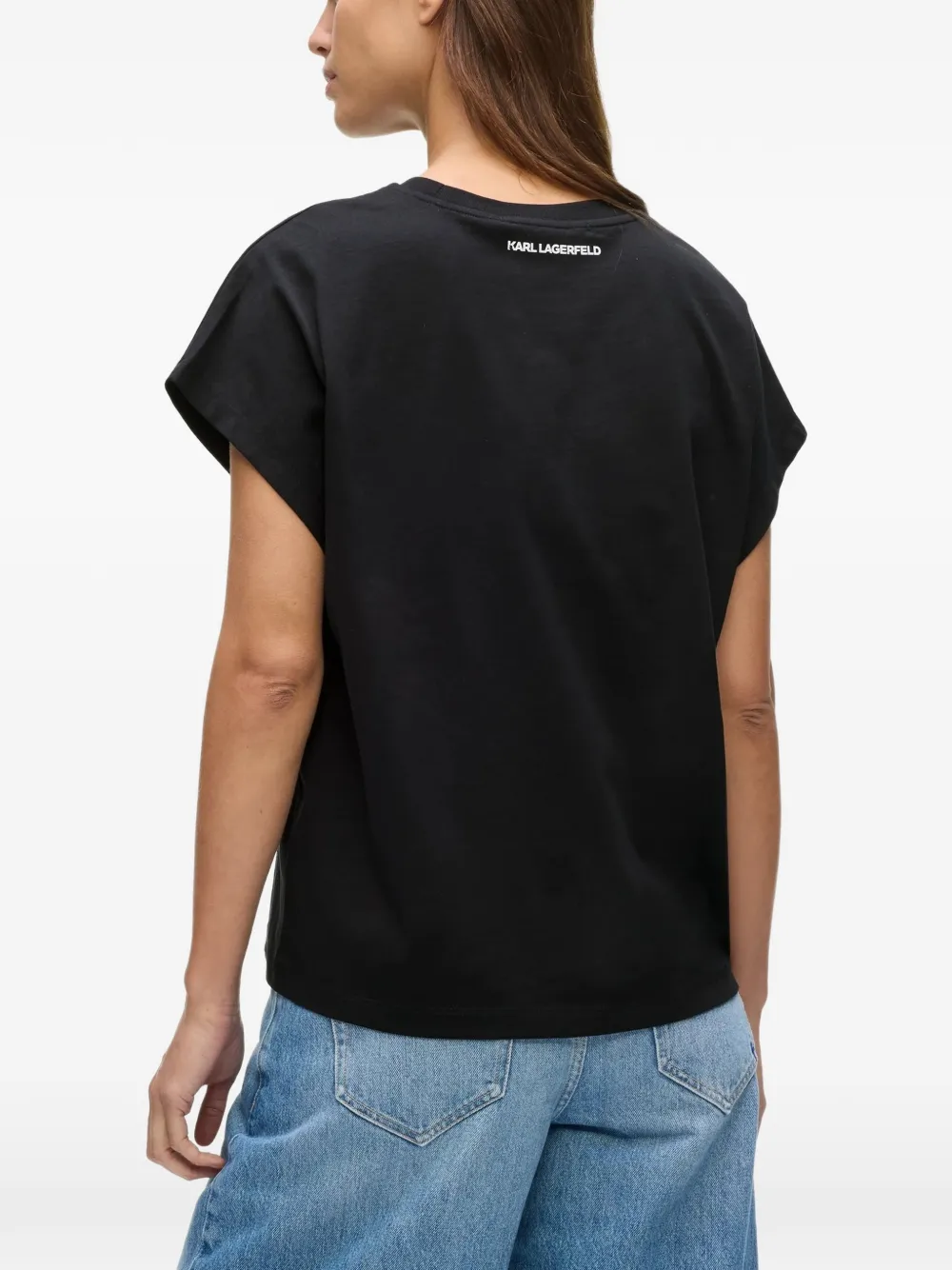 Karl Lagerfeld Ikon Karl sketch T-shirt Zwart