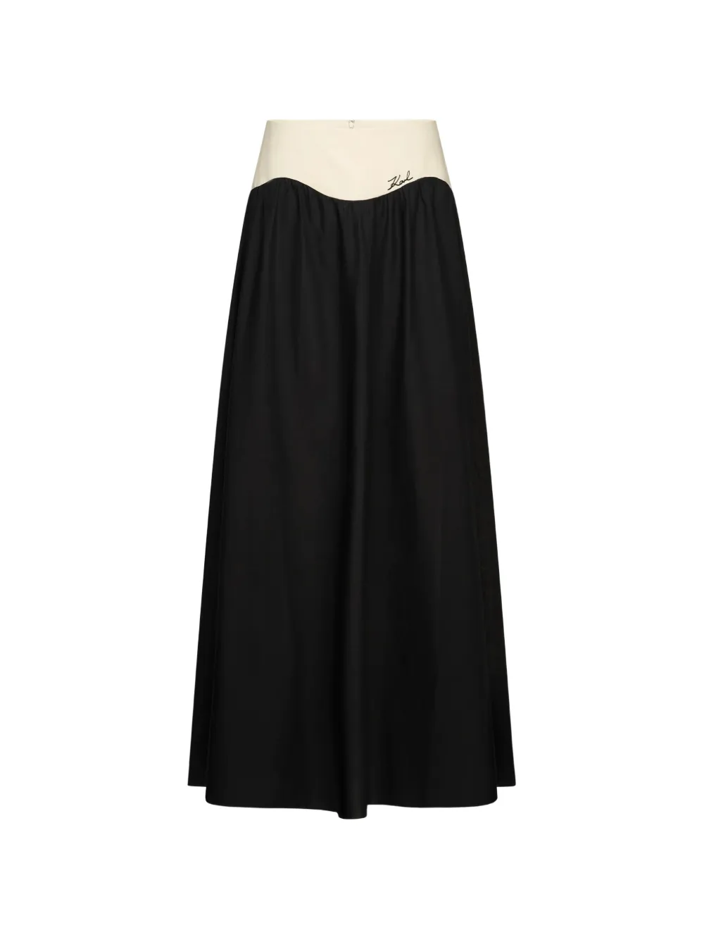 Karl Lagerfeld Gonna lunga con ricamo - Nero