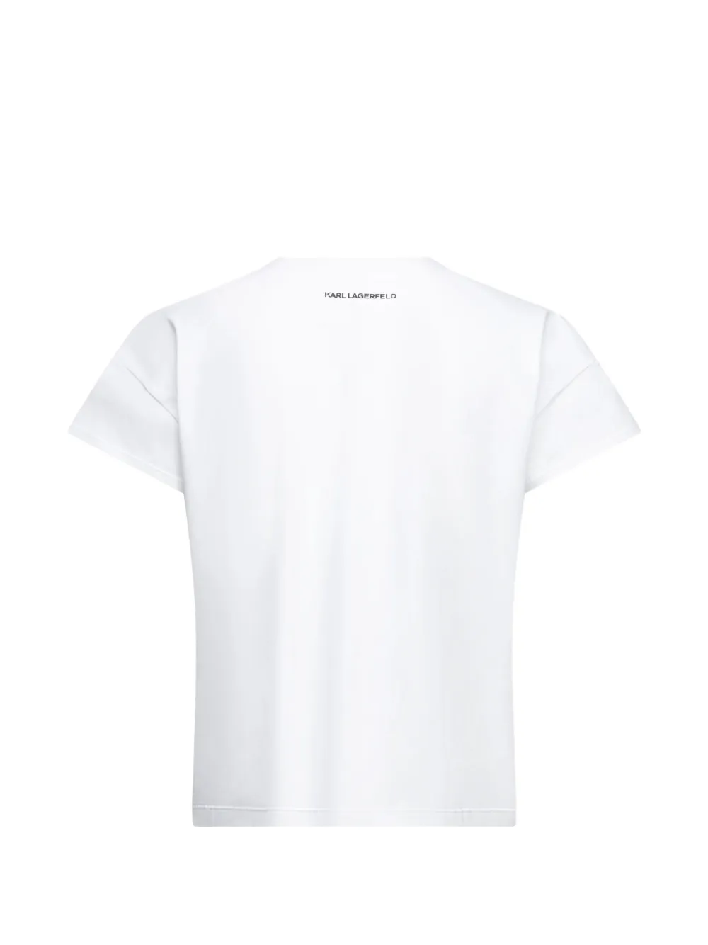 Karl Lagerfeld Ikon gingham-pocket pyjama T-shirt Wit