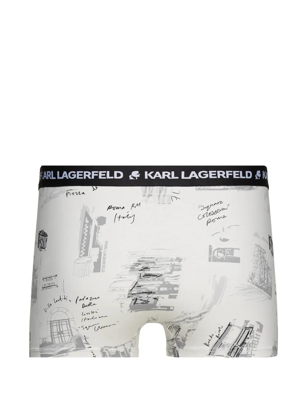 Karl Lagerfeld Drie Sketches of Rome trunks Wit