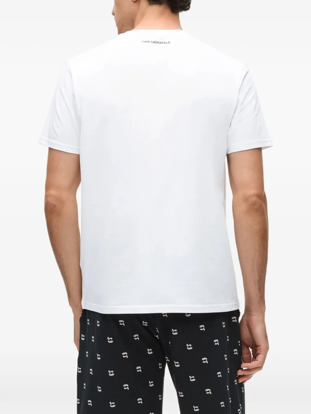 Karl Lagerfeld Ikon pocket sleep T-shirt Wit