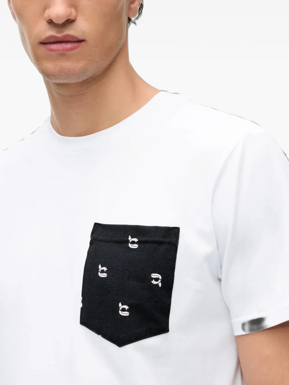 Karl Lagerfeld Ikon pocket sleep T-shirt Wit