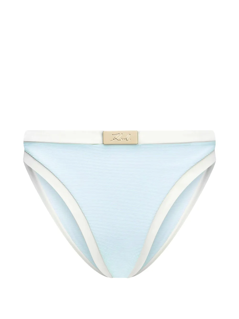 Karl Lagerfeld Signature metal-charm bikini bottoms - Blau