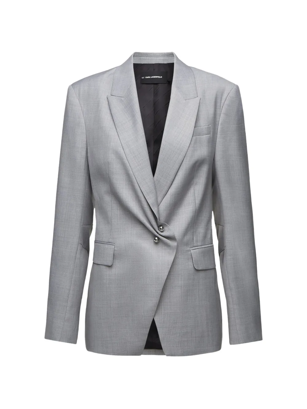 Karl Lagerfeld pierced-detail blazer Grijs