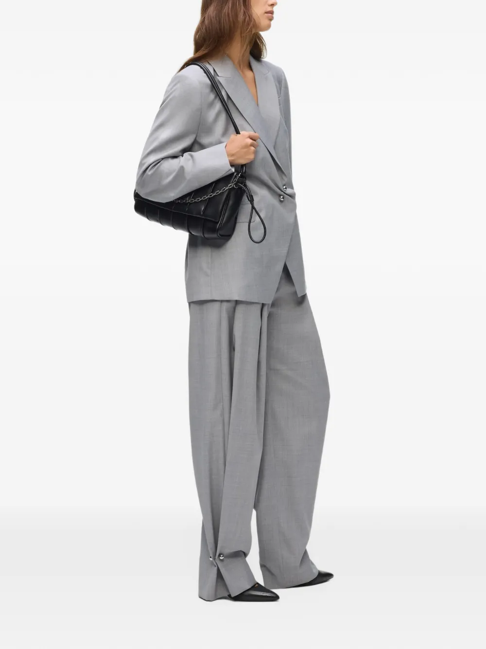 Karl Lagerfeld pierced-detail blazer Grijs