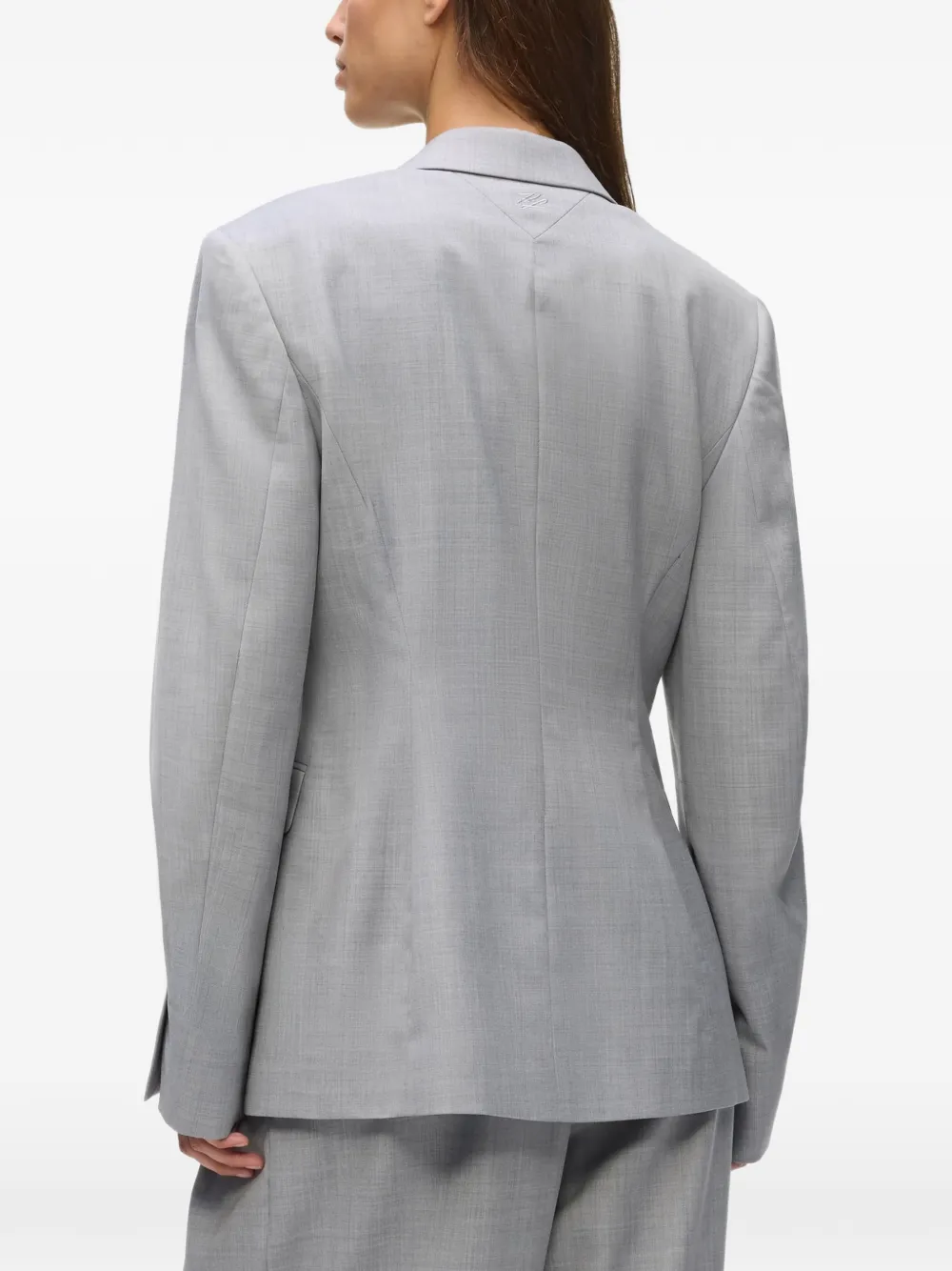 Karl Lagerfeld pierced-detail blazer Grijs