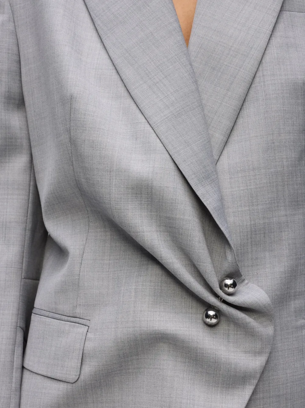 Karl Lagerfeld pierced-detail blazer Grijs