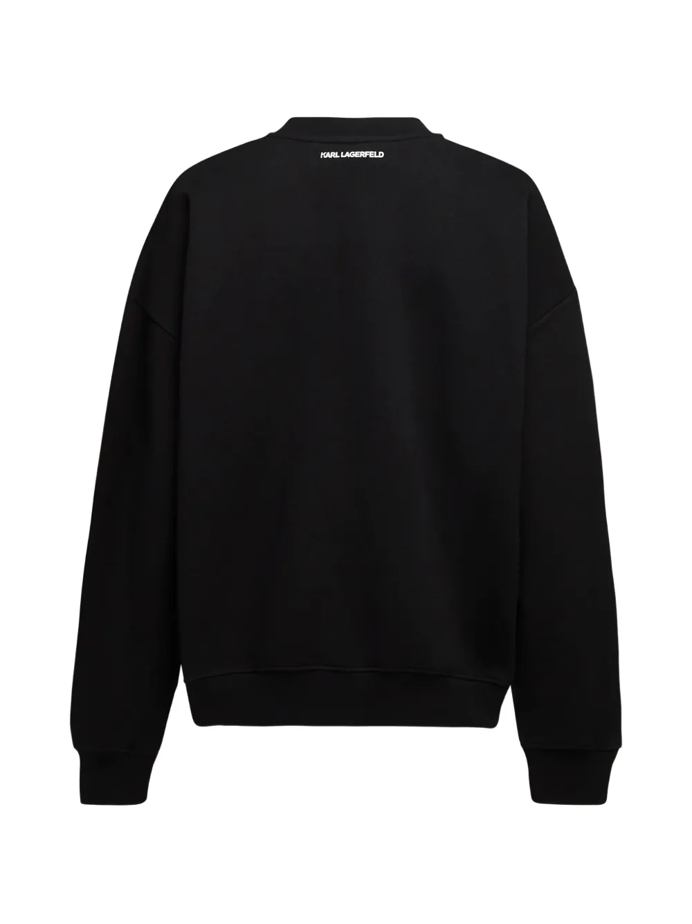 Karl Lagerfeld logo-embroidered sweatshirt Zwart
