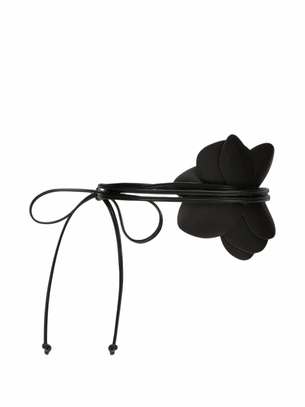Karl Lagerfeld K/Signature flower knot belt - Nero