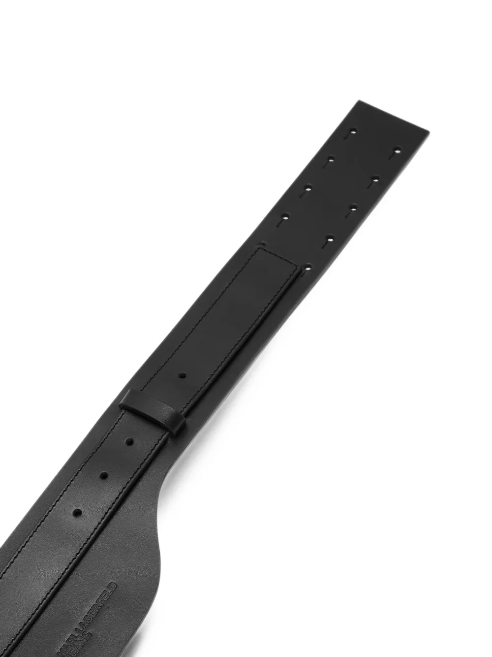 Karl Lagerfeld Jeans corset-style leather belt Zwart