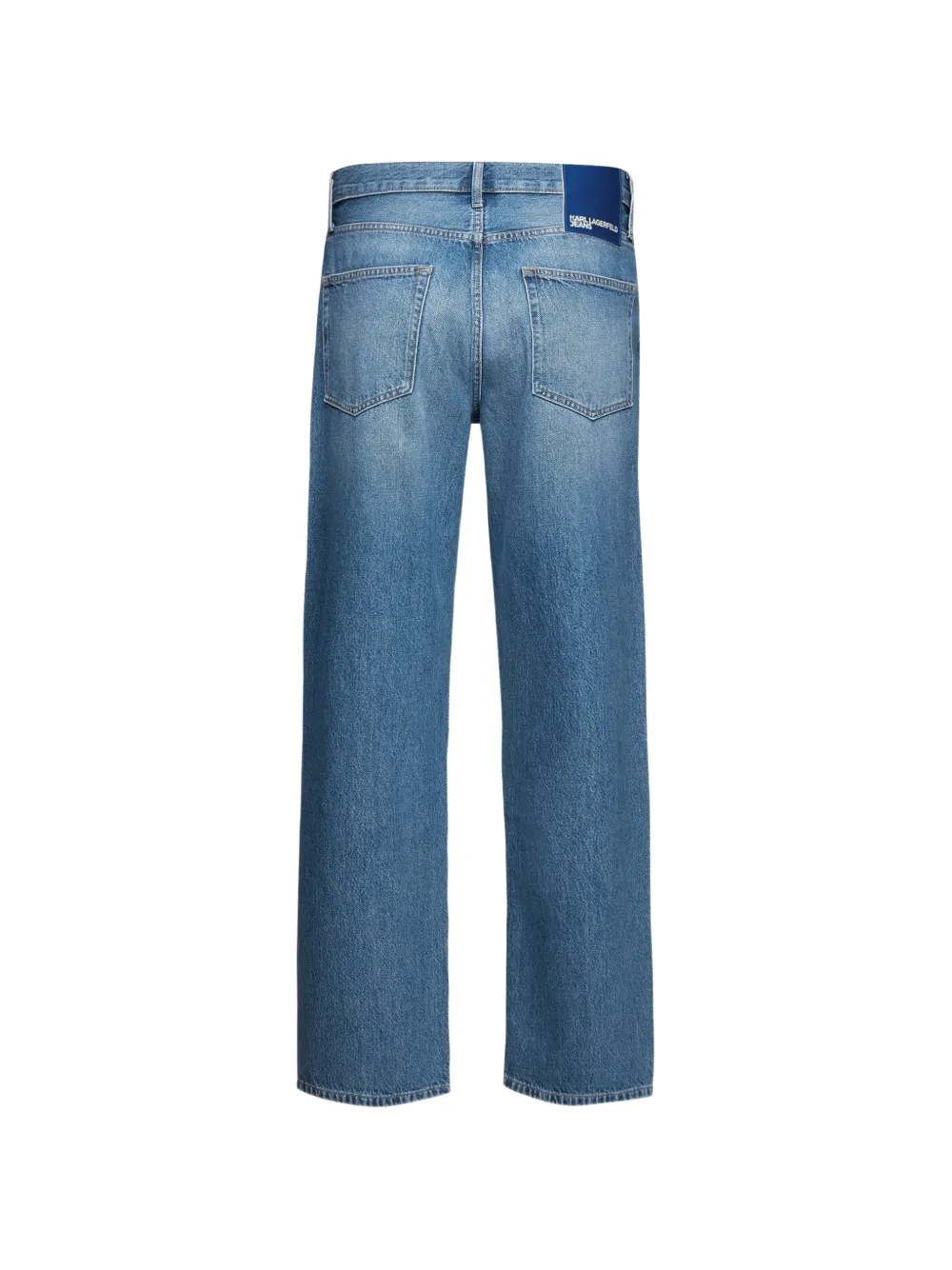 Karl Lagerfeld Jeans washed-effect relaxed-fit jeans Blauw