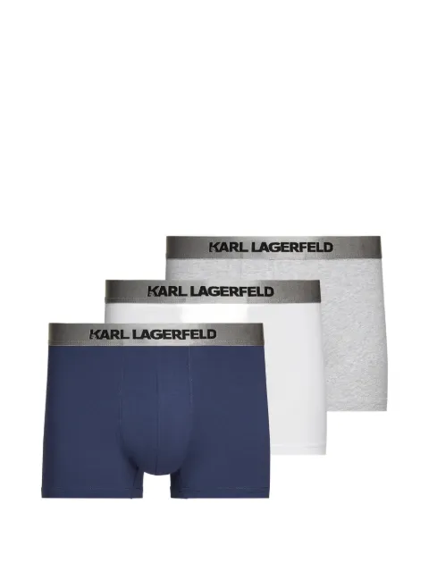 Karl Lagerfeld lot de trois boxers à logo métallisé