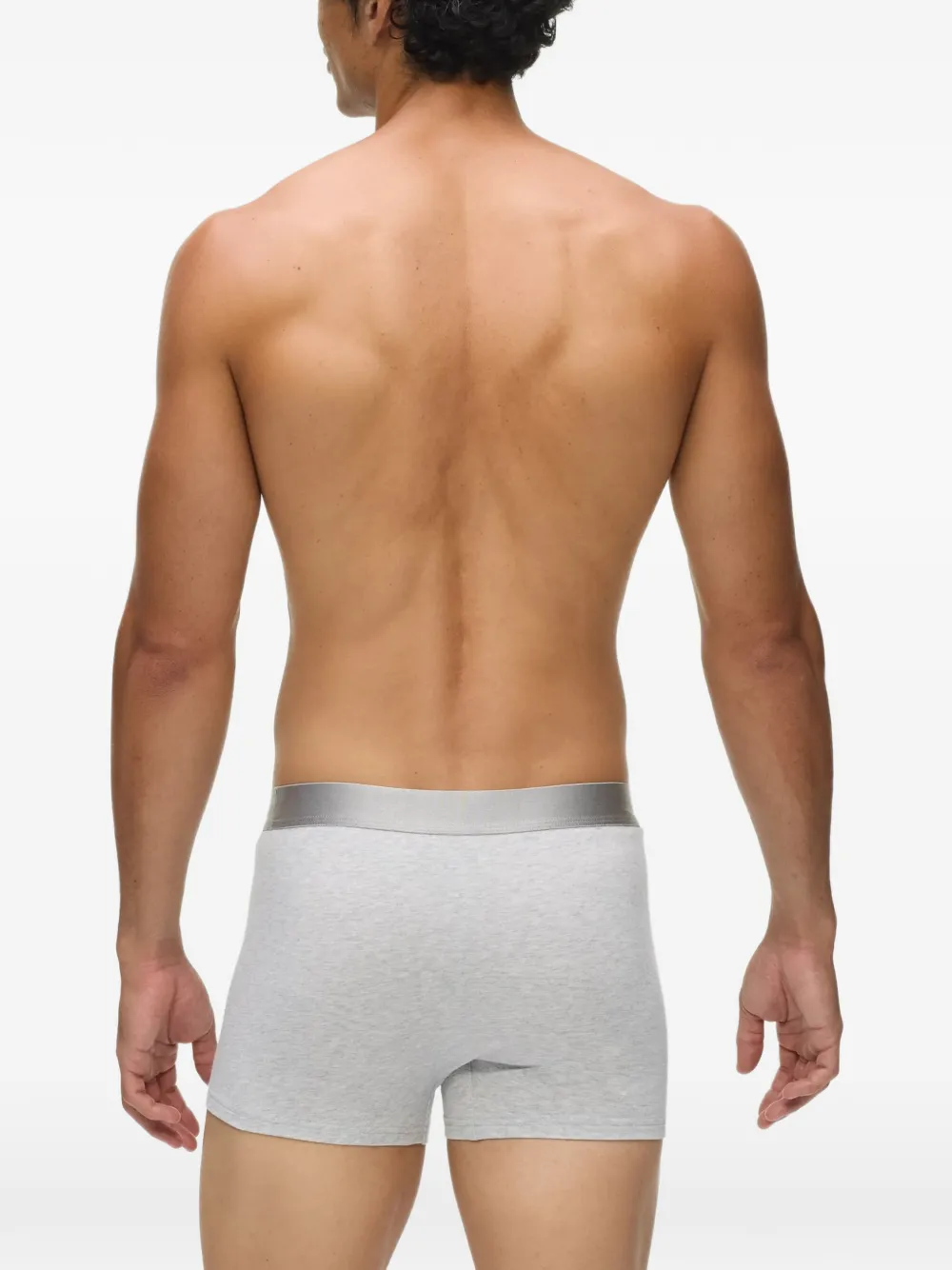 Karl Lagerfeld Drie metallic trunks met logo Blauw
