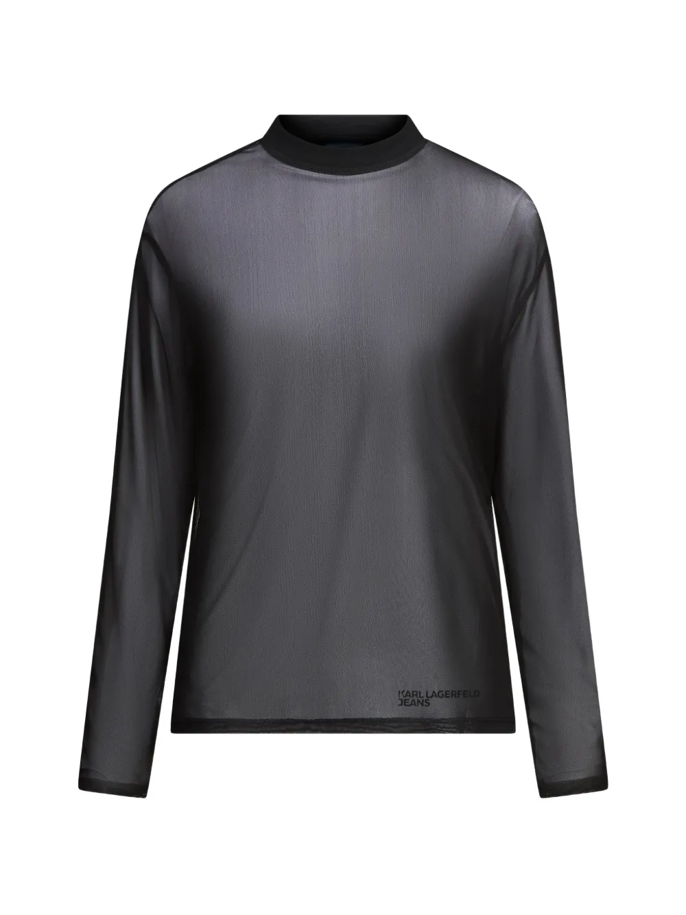 Karl Lagerfeld Jeans long-sleeve mesh top - Nero