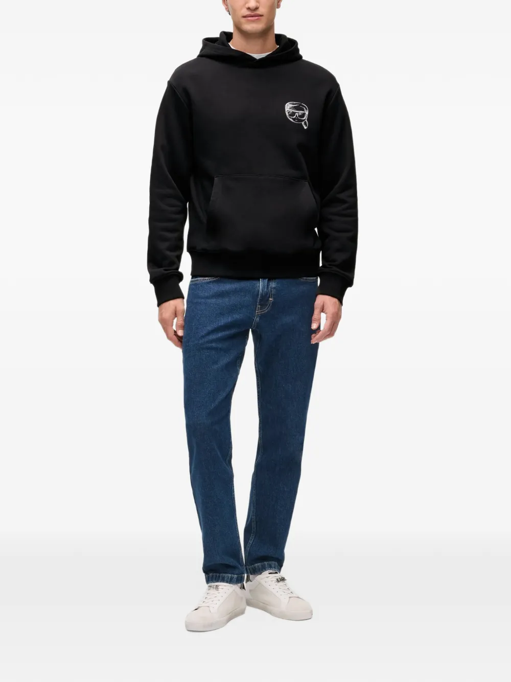 Karl Lagerfeld Ikon sketch hoodie Zwart