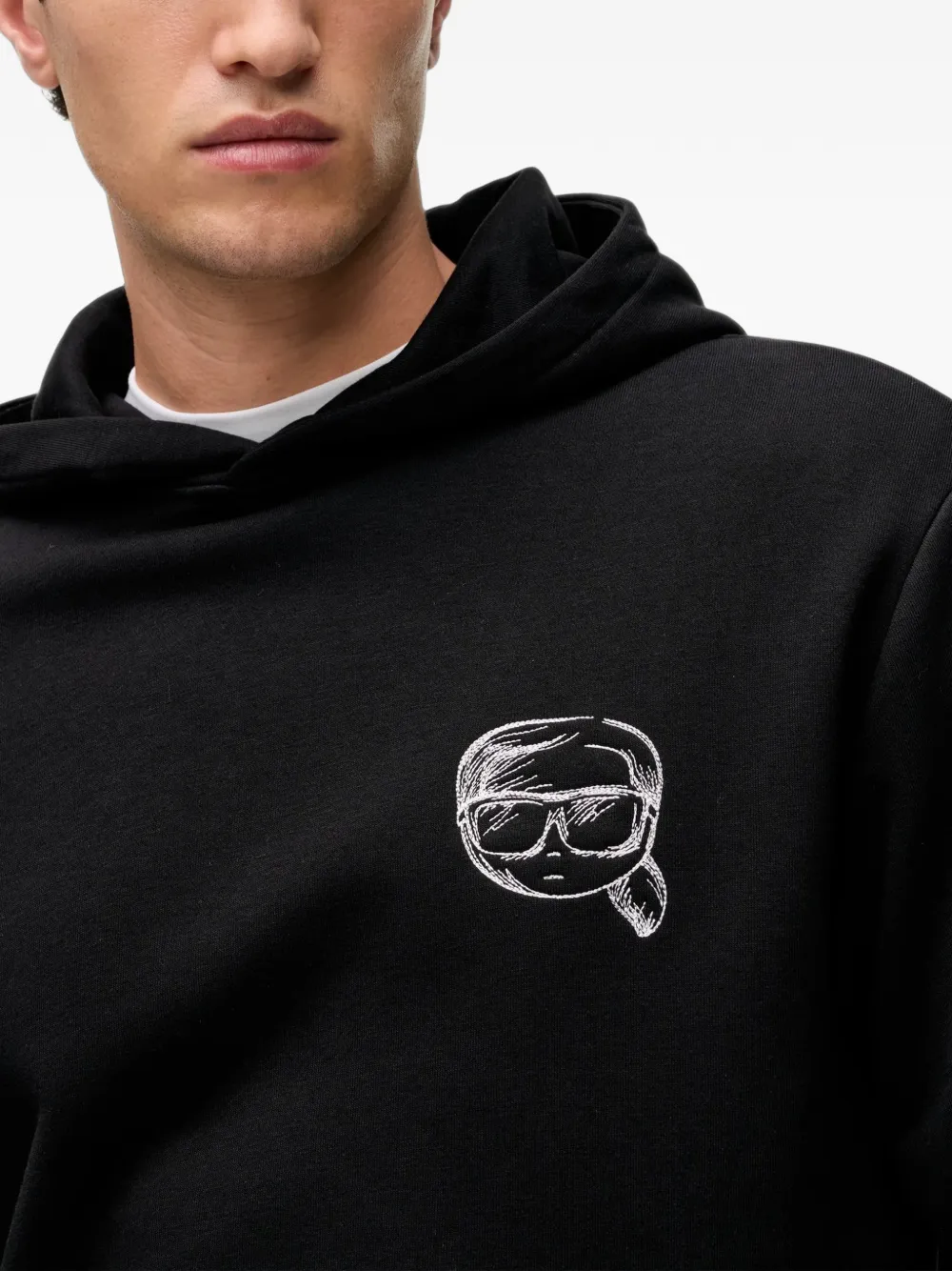 Karl Lagerfeld Ikon sketch hoodie Zwart