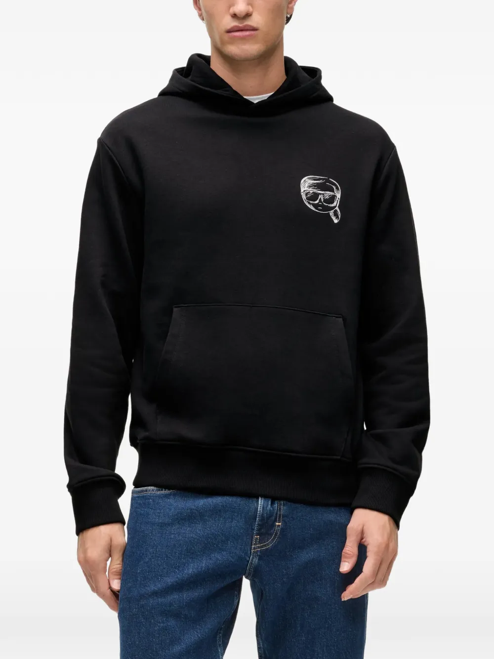 Karl Lagerfeld Ikon sketch hoodie Zwart