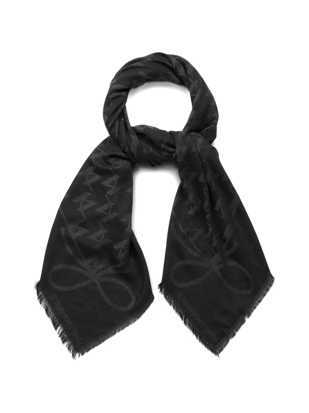 Karl Lagerfeld Ikon shimmer scarf Zwart