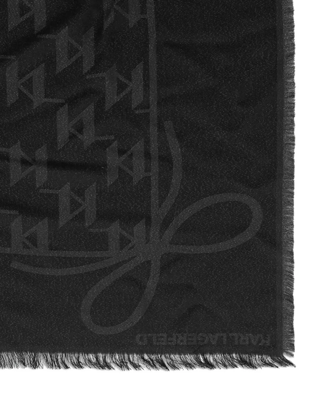 Karl Lagerfeld Ikon shimmer scarf Zwart