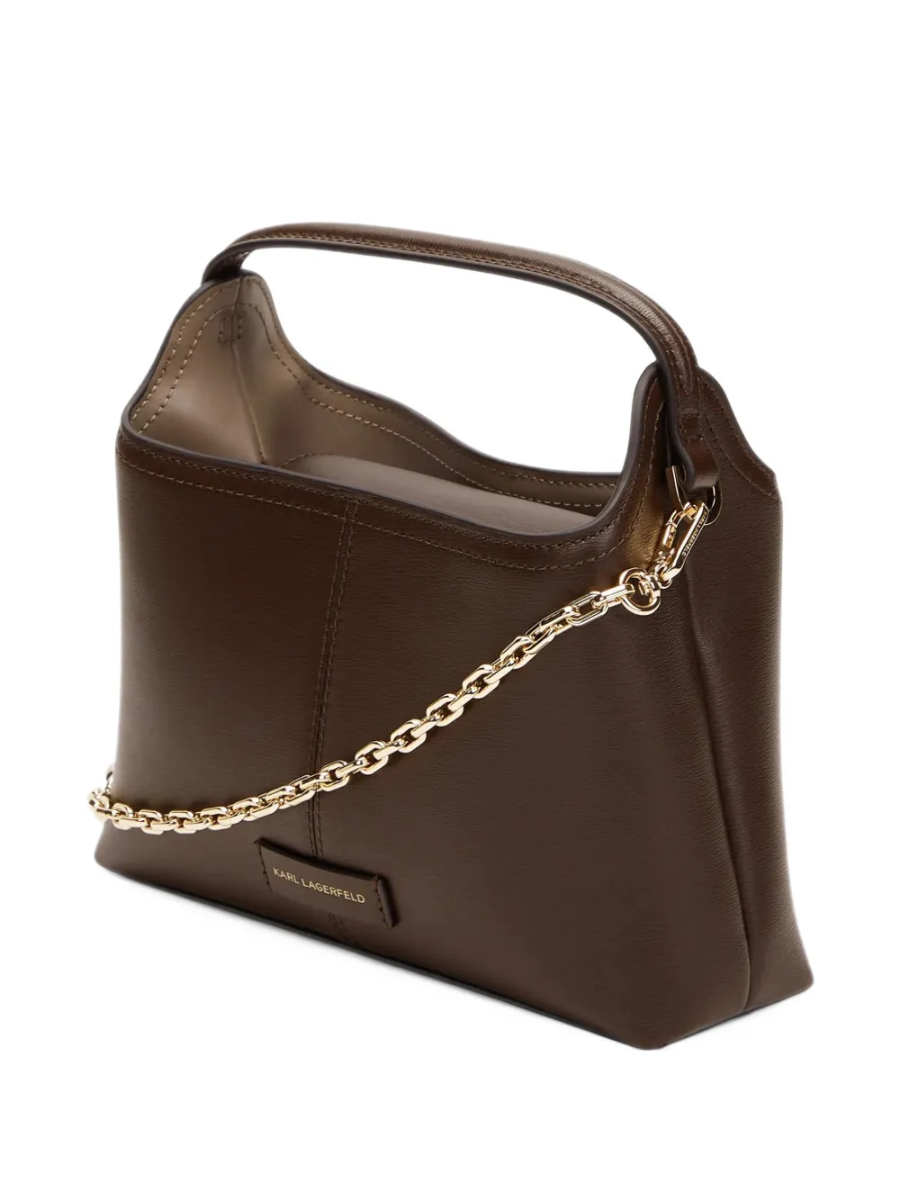 Karl Lagerfeld Kleine K Autograph shopper met ketting Bruin