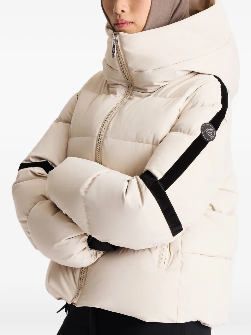 Fusalp Barsy hooded puffer jacket Beige