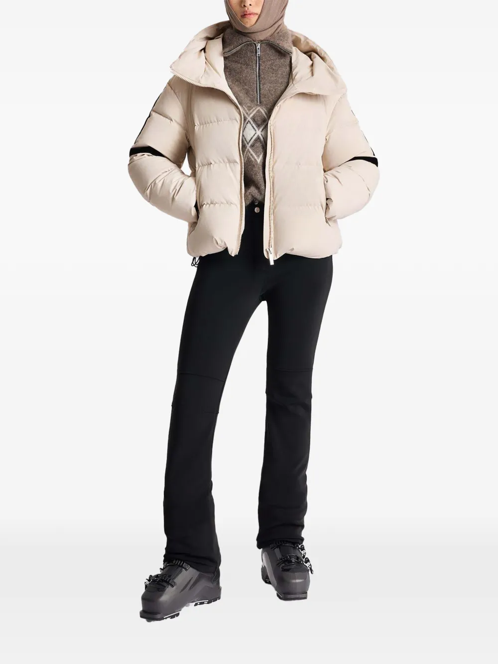 Fusalp Barsy hooded puffer jacket Beige