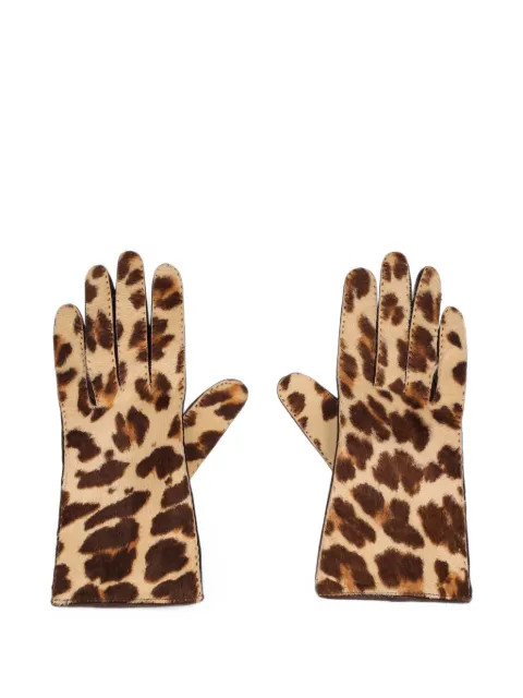 Prada Pre-Owned leopard-print calf-fur gloves