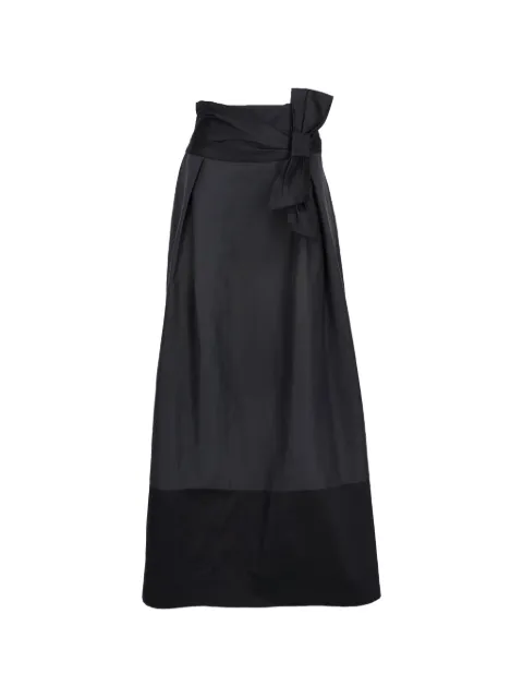 Ferragamo Pre-Owned falda larga con detalle con pliegues y moño