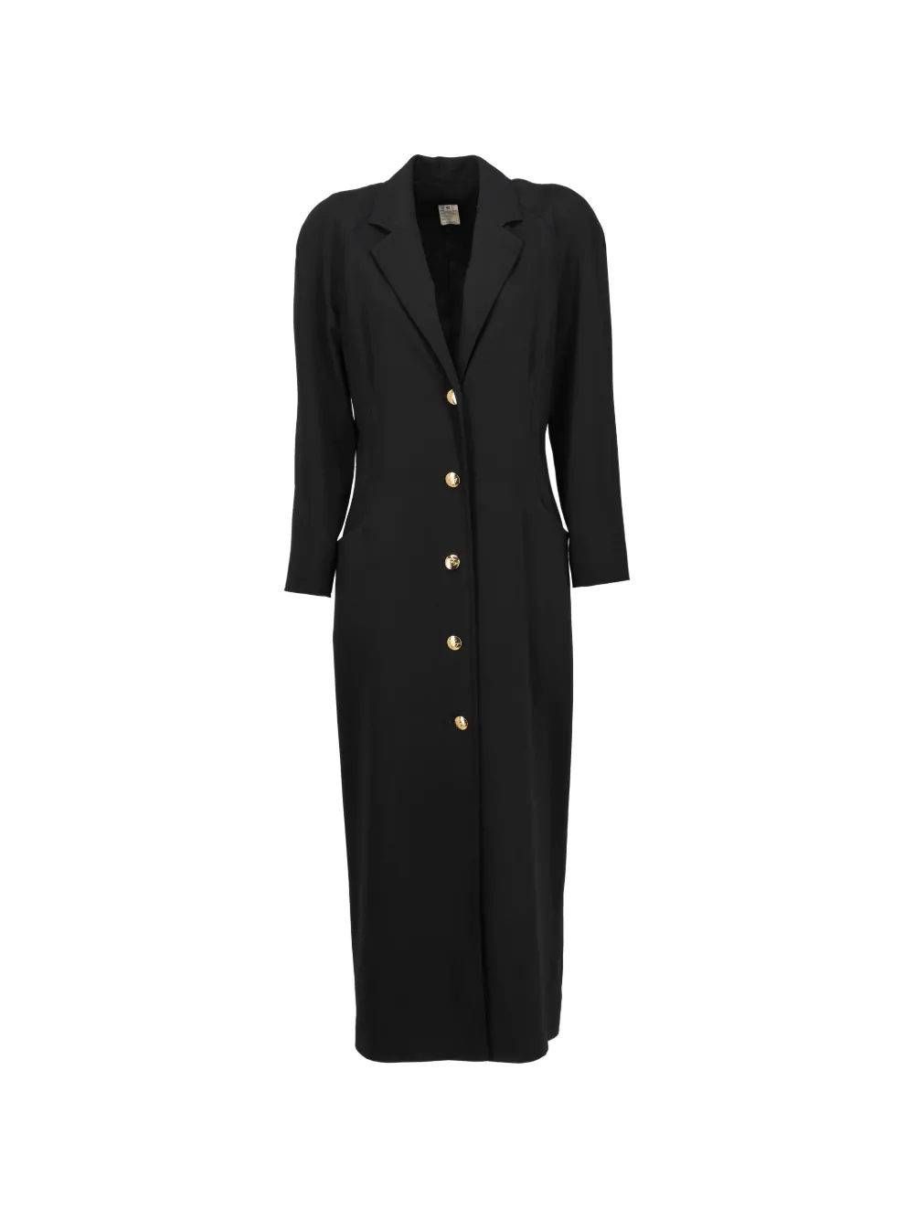 Genny Vintage wool single-breasted coat - Nero