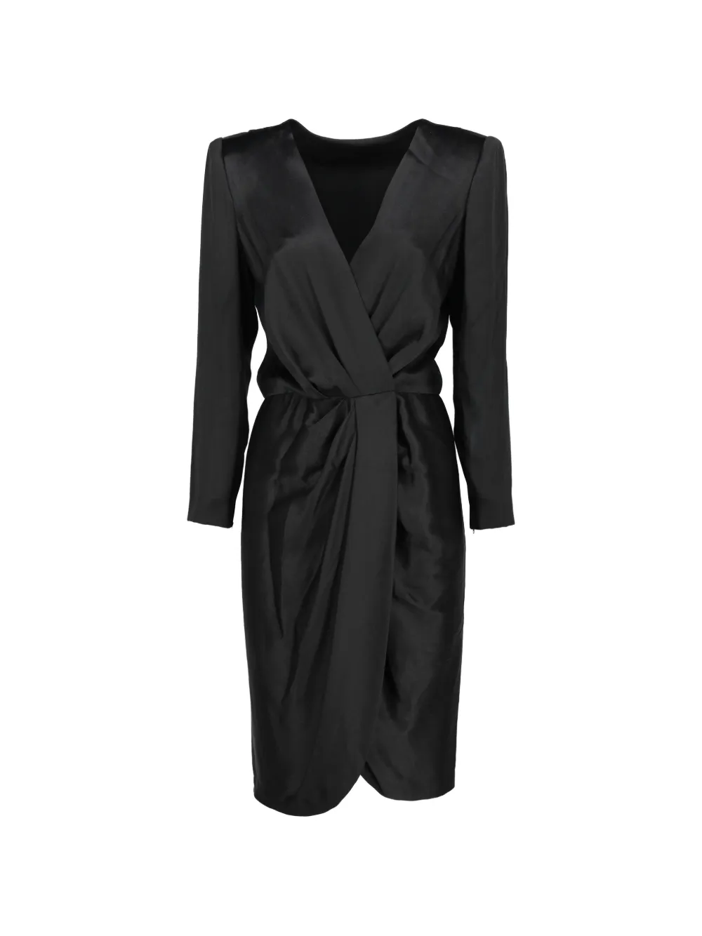 Givenchy Pre-Owned robe courte portefeuille en soie - Noir Givenchy Pre-Owned robe courte portefeuille en soie - Noir