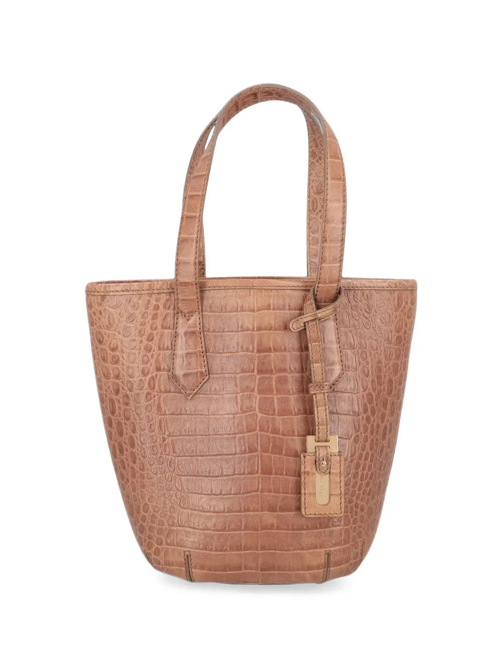 Max Mara sac à main à effet peau de crocodile - Marron Max Mara sac à main à effet peau de crocodile - Marron