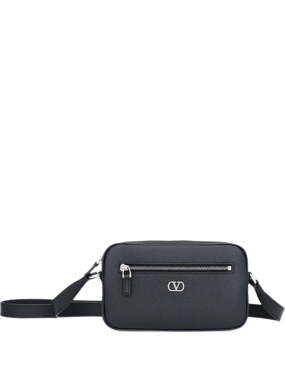 Valentino Garavani VLogo Signature leather shoulder bag - Black