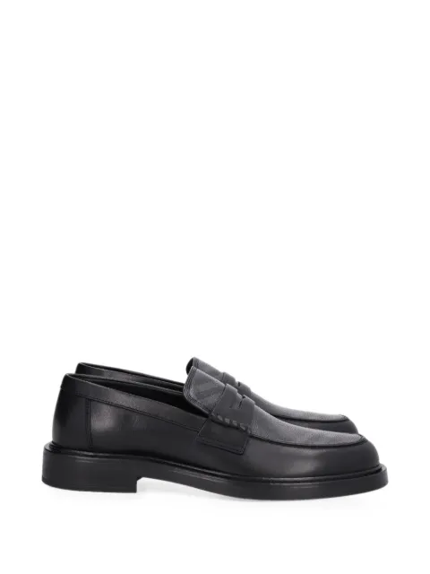 Burberry check-and-leather Pembroke loafers