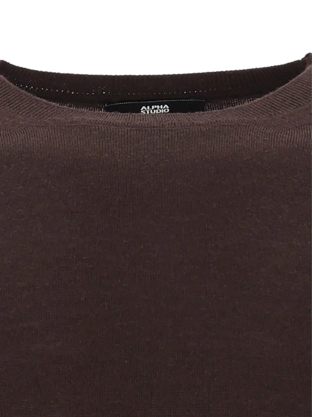 ALPHA STUDIO crew-neck long-sleeve sweater Bruin
