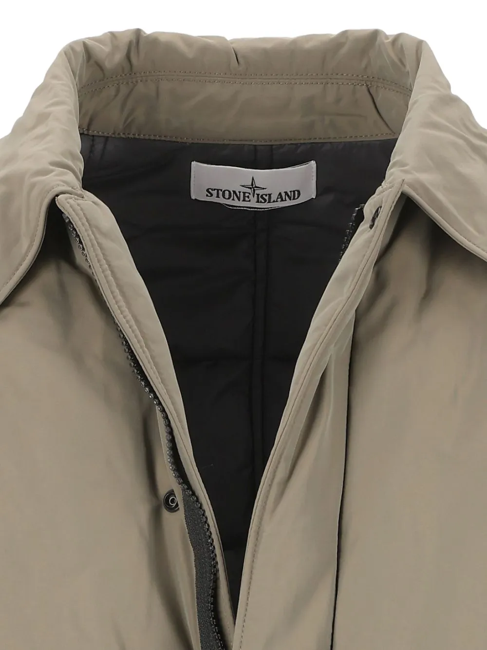 Stone Island 7100002 Micro Twill gewatteerde jas Beige