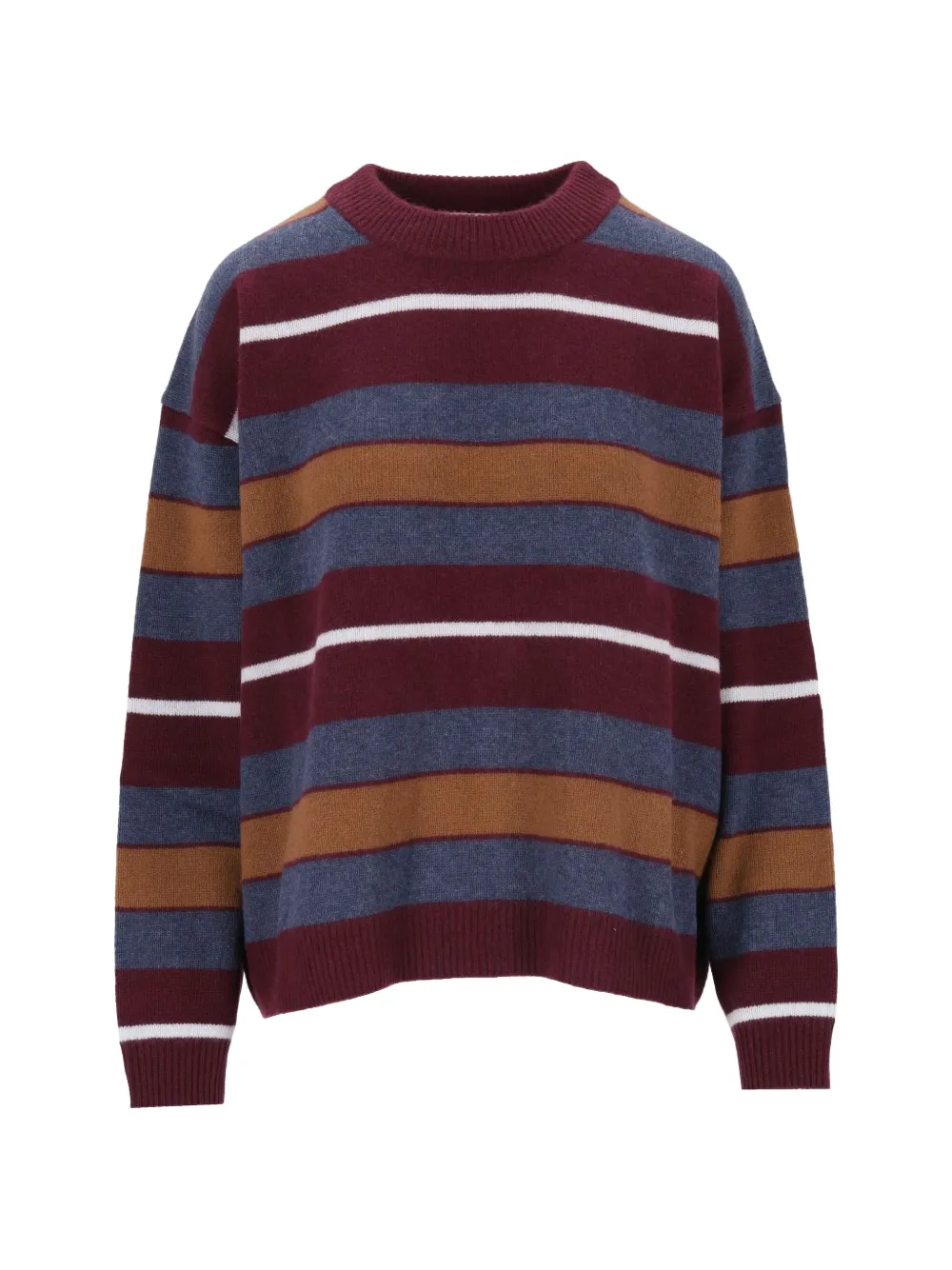 STAUD Serrano striped cashmere sweater - Marrone