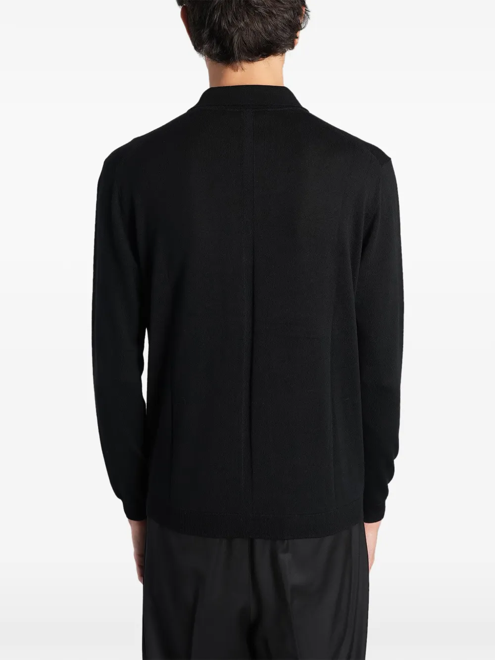 Low Brand K153 long-sleeve polo shirt Zwart