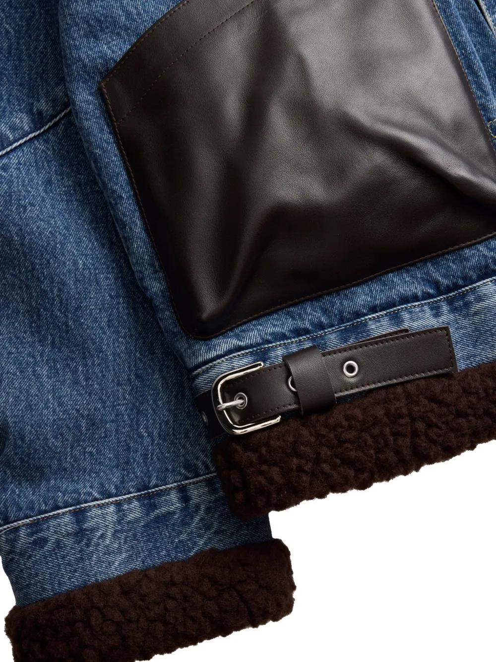 sacai x Levi's layered denim jacket Blauw