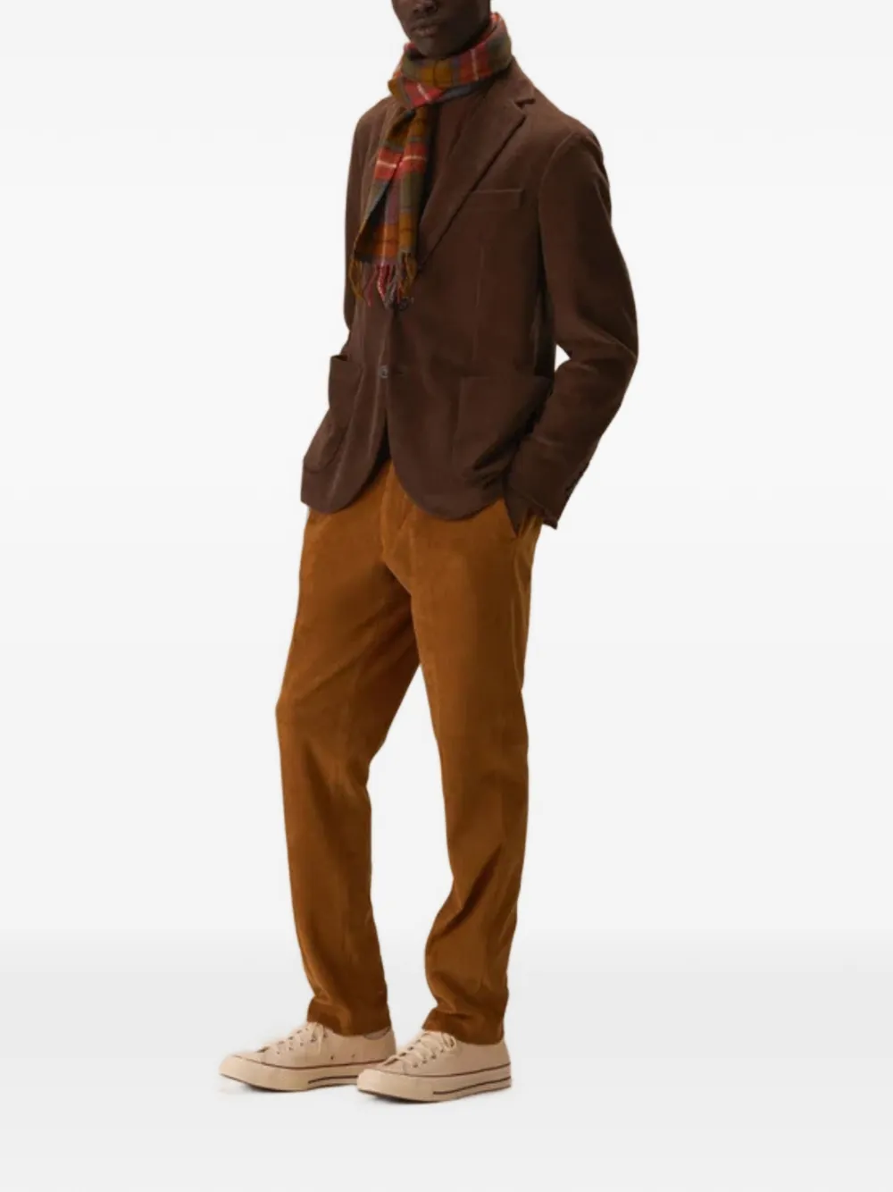 Circolo 1901 Tiny ribfluwelen blazer met enkele rij knopen Bruin