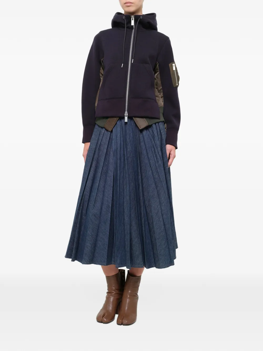 sacai Runway Sponge Sweat hoodie Blauw