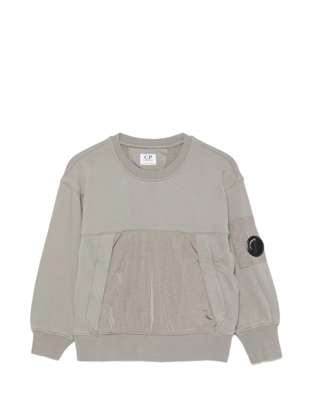 C.P. Company Kids Lens-detail panelled sweatshirt Grijs