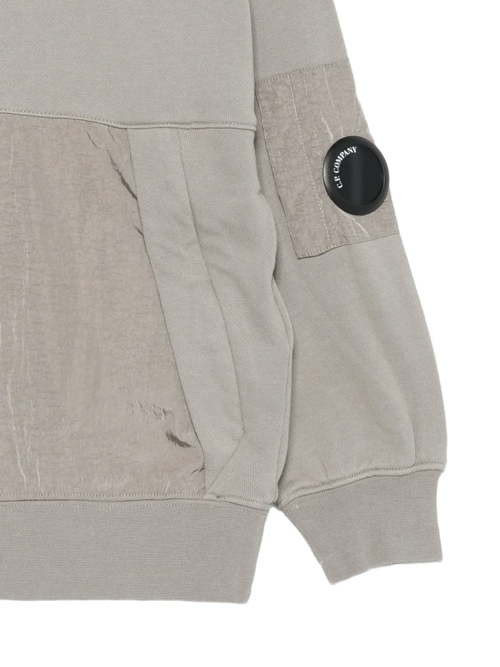C.P. Company Kids Lens-detail panelled sweatshirt Grijs