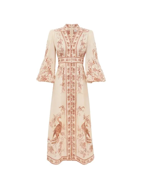 ZIMMERMANN Indra floral-print midi dress