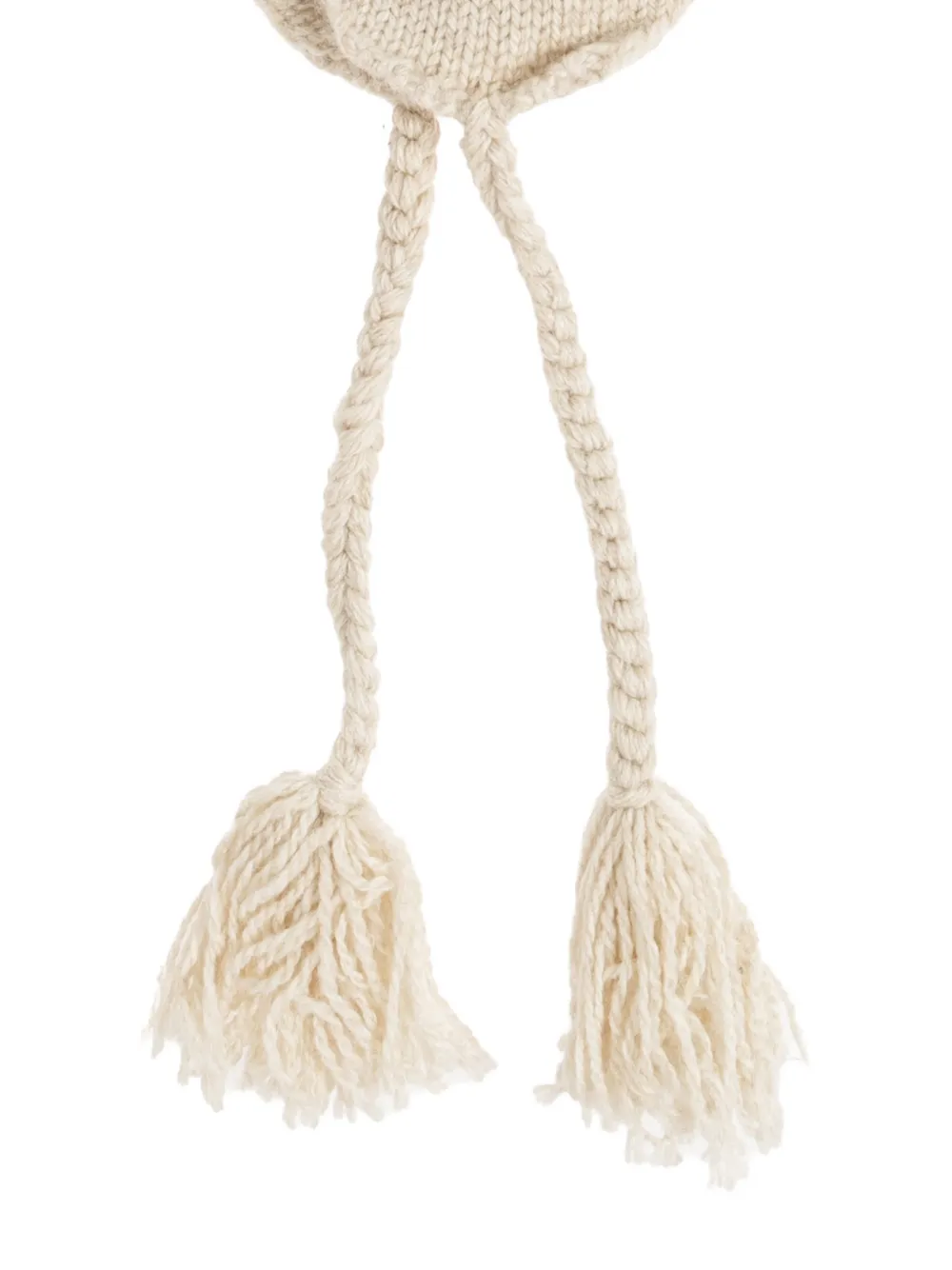 Bonpoint Tinna muts met pompon en patroon Beige