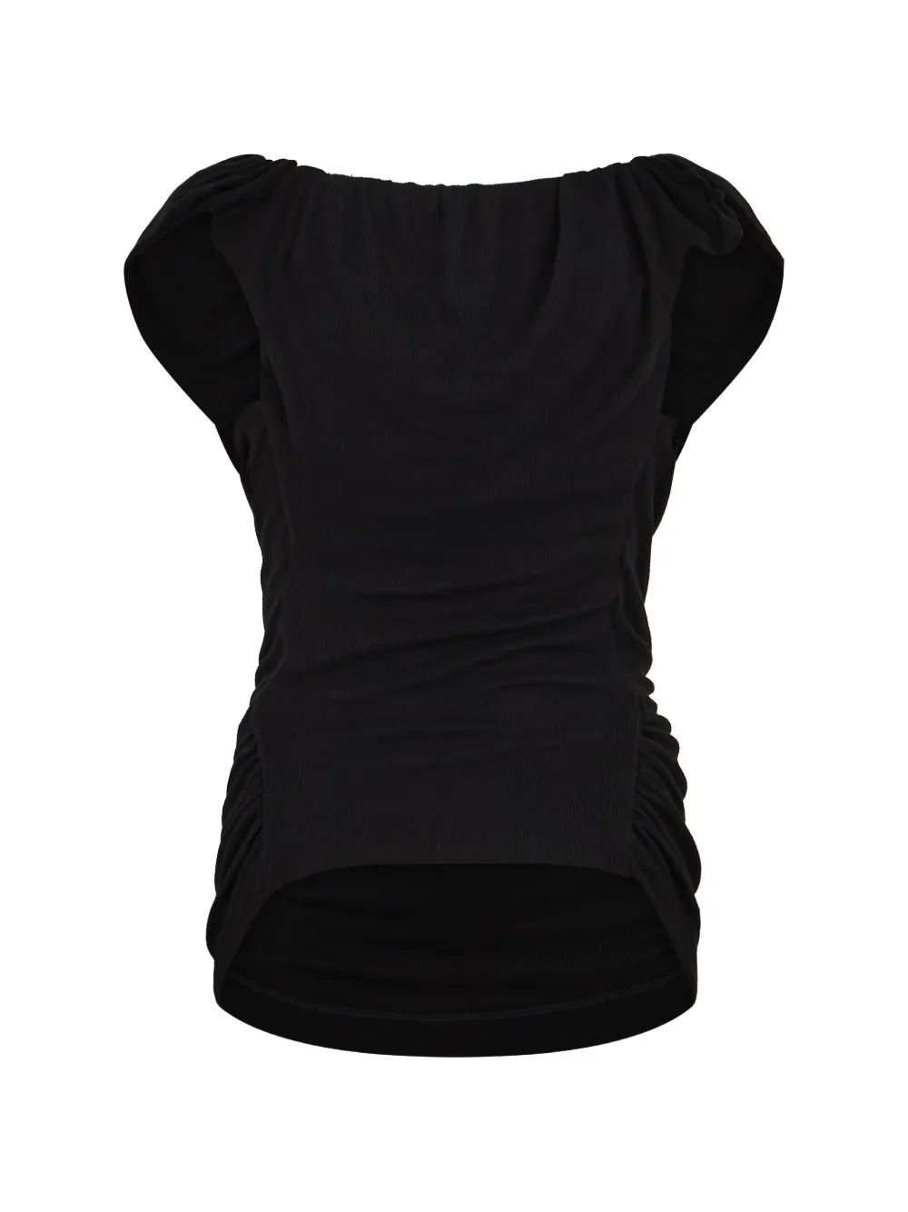 Vivienne Westwood Ginnie gedrapeerde geribbelde top Zwart