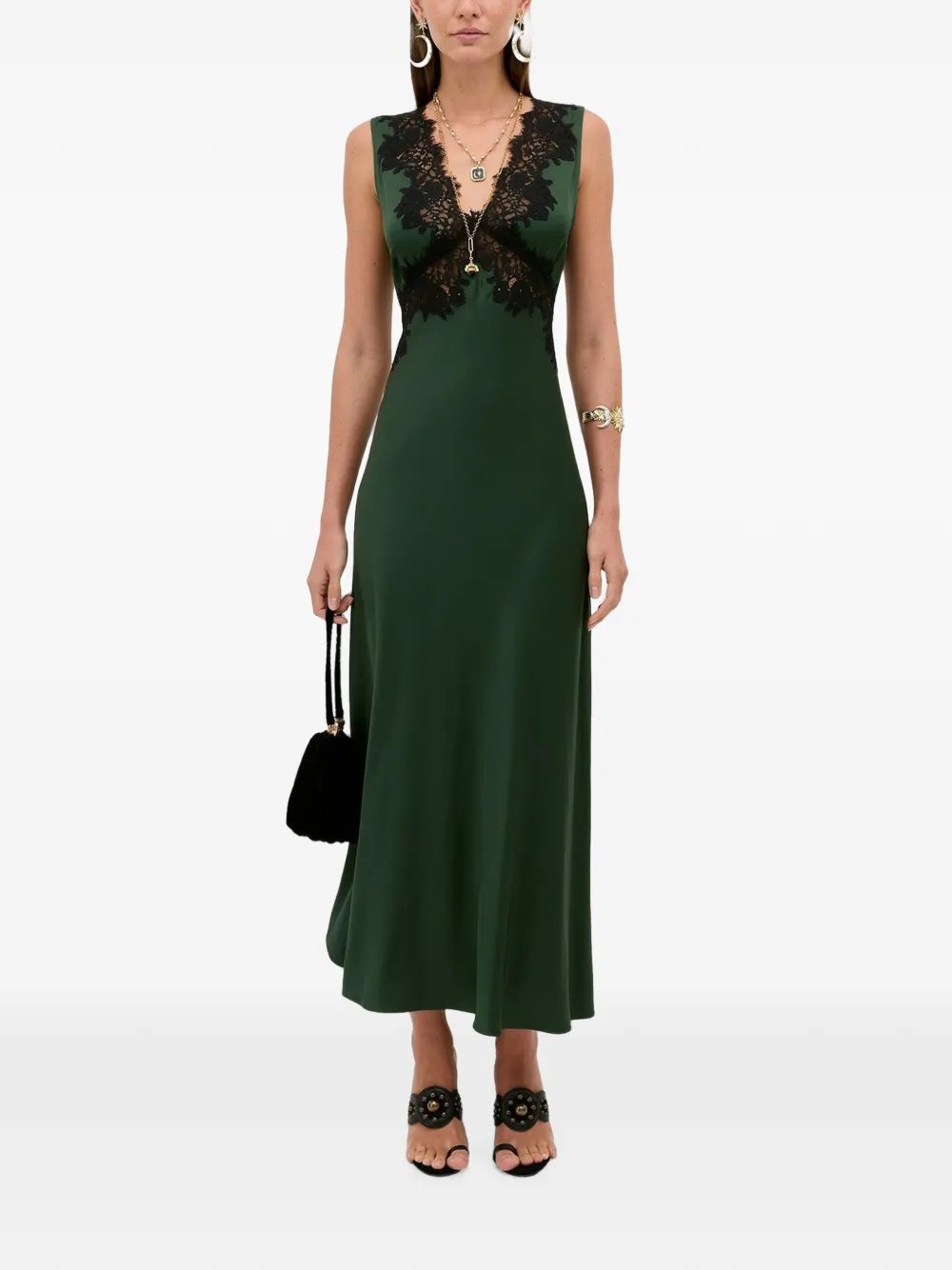 Rixo Lysandra lace-trim maxi dress