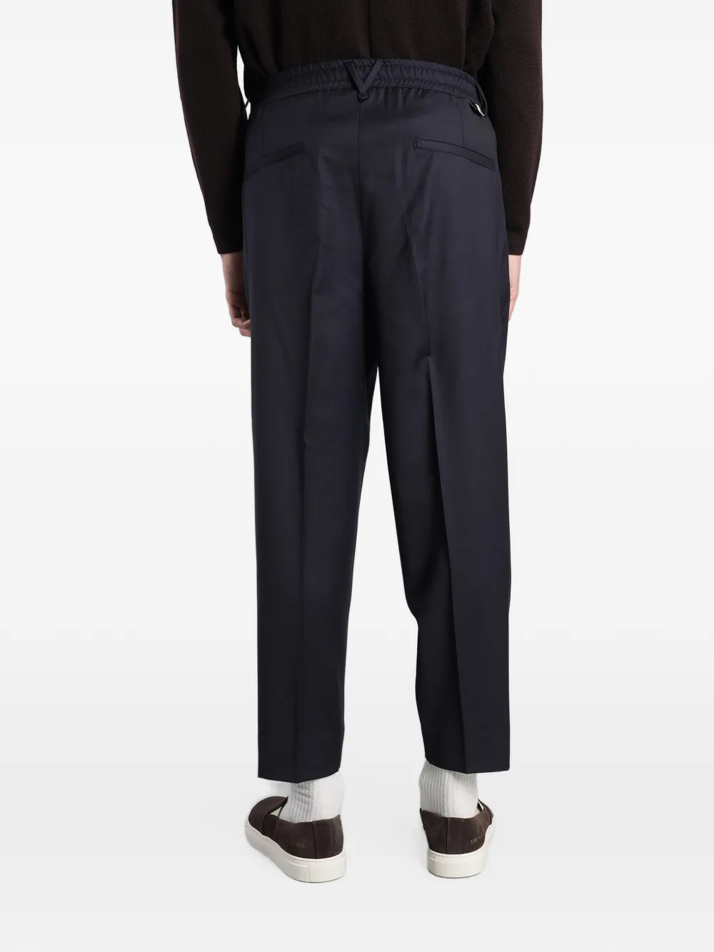 Low Brand Zen pleated-detail trousers Blauw